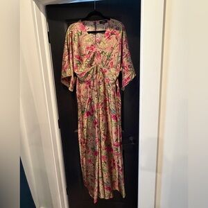 Vici Floral Maxi Dress - Pink and Green Hues